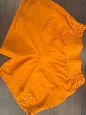 lululemon athletica Orange Athletic Shorts - Elastic Waist